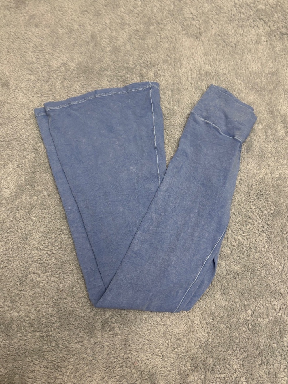 Women's Aerie Blue Washed Crossover Flare Leggings